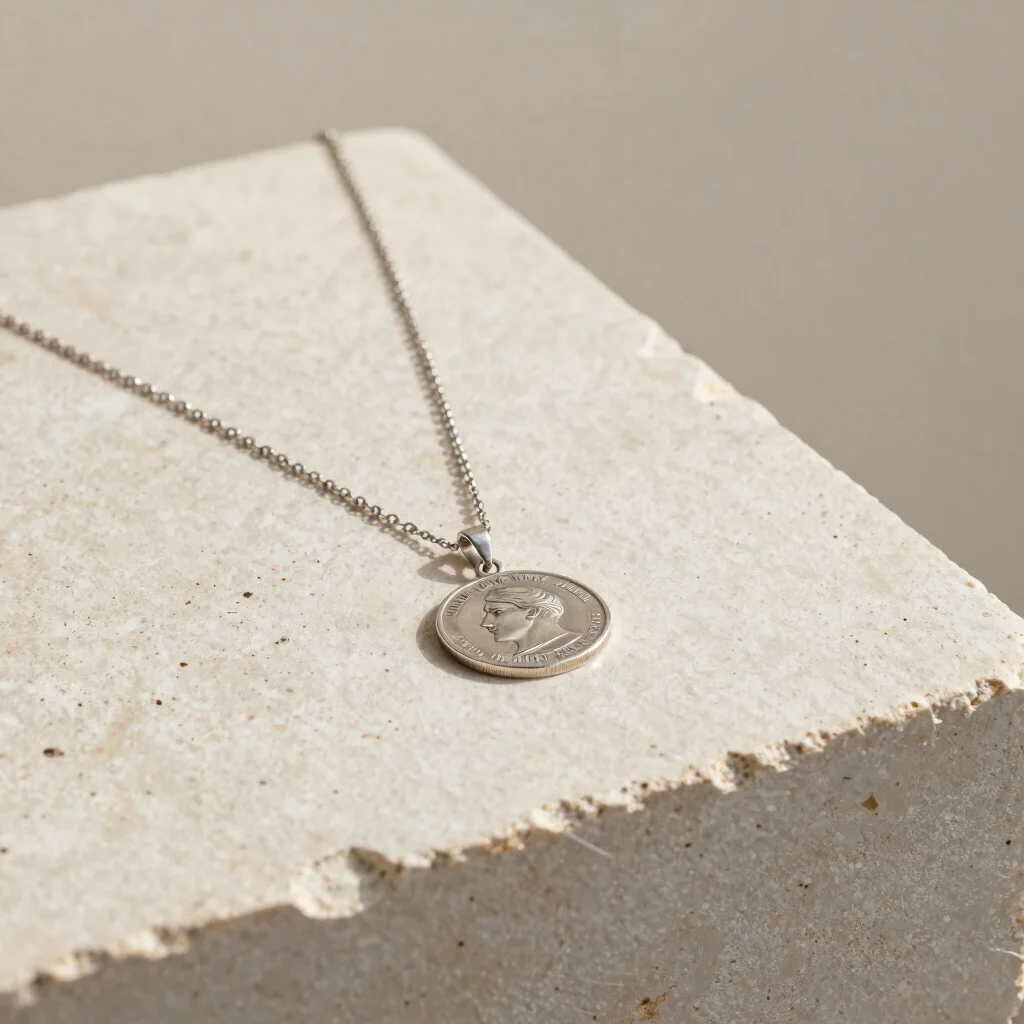 Heritage Silver Coin Pendant Necklace