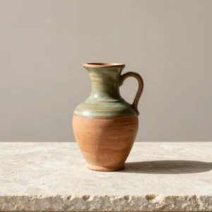 Glazed Terracotta Olive Oil Pitcher