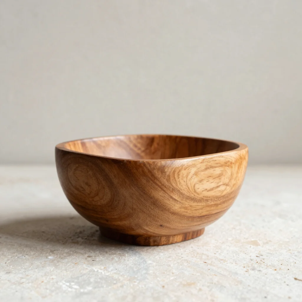 Hand-Carved Cedar Wood Meze Bowl